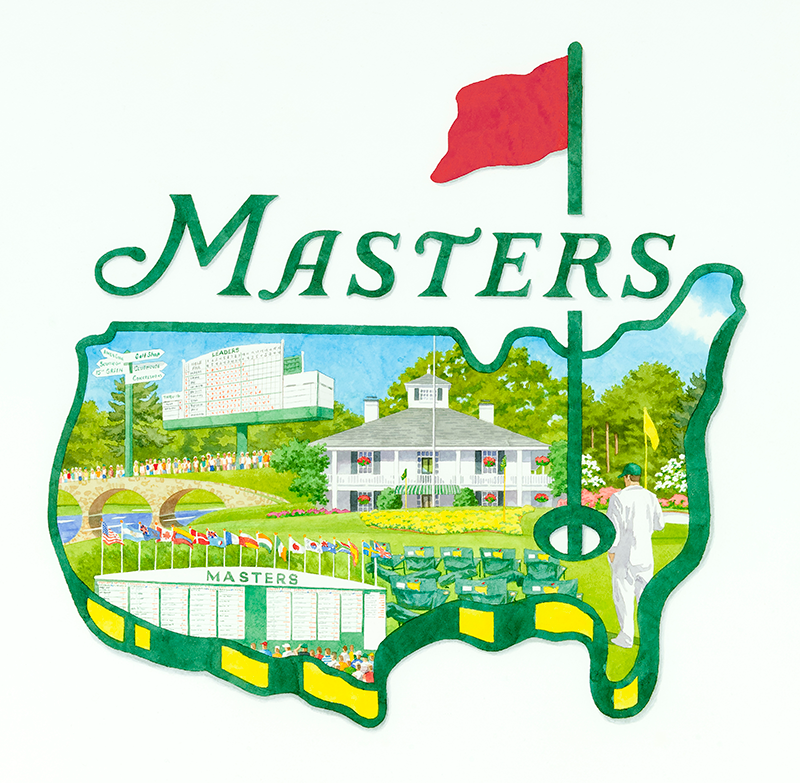 Masters Shop - Masters Logo Art Collage