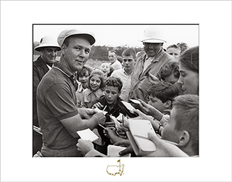 Arnold Palmer Signing Autographs, 1964 - Matted Version